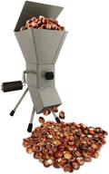 portable hand crank nutcracker tool - ideal for hazelnuts, soft shell pecans, pistachios, filbert nuts, and brazil nuts - adjustable, all steel, and affordable! logo