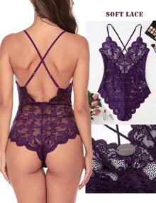 img 2 attached to Avidlove Lingerie Babydoll Bodysuit Romper