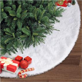 img 3 attached to 🎄 Enhance Your Christmas Decor with our 36 Inch Luxury Faux Fur Christmas Tree Skirt - Perfect for New Year Parties & Pet-Friendly Holidays!
