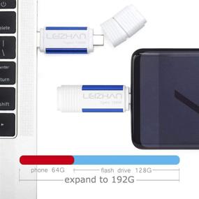 img 3 attached to 💾 Лейжан 128 ГБ 3-в-1 OTG Type C & Micro USB флеш-накопитель USB 3.0 для Samsung Galaxy S10, S9