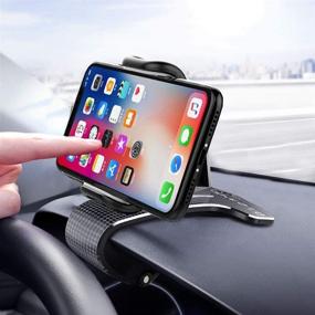 img 4 attached to 📱 YAOKEEP Car Phone Mount: 360° Dashboard Clip Holder for 4-7 inch Smartphones