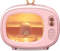 💧 superbcco mini cute usb humidifier with led nightlight and whisper-quiet ultrasonic technology, ideal for bedroom - pink, 400ml capacity logo