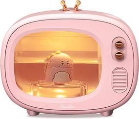 img 4 attached to 💧 Superbcco Mini Cute USB Humidifier with LED Nightlight and Whisper-Quiet Ultrasonic Technology, Ideal for Bedroom - Pink, 400ML Capacity