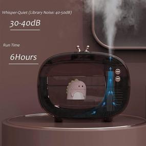 img 2 attached to 💧 Superbcco Mini Cute USB Humidifier with LED Nightlight and Whisper-Quiet Ultrasonic Technology, Ideal for Bedroom - Pink, 400ML Capacity