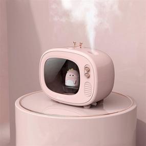 img 3 attached to 💧 Superbcco Mini Cute USB Humidifier with LED Nightlight and Whisper-Quiet Ultrasonic Technology, Ideal for Bedroom - Pink, 400ML Capacity