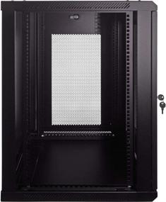 img 1 attached to 📥 NavePoint 15U Deluxe IT Wallmount Cabinet Enclosure: 19-Inch Server Network Rack with Locking Perforated Door, 24-Inches Deep Black - Efficient Storage Solution