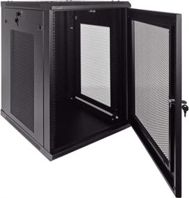 img 2 attached to 📥 NavePoint 15U Deluxe IT Wallmount Cabinet Enclosure: 19-Inch Server Network Rack with Locking Perforated Door, 24-Inches Deep Black - Efficient Storage Solution