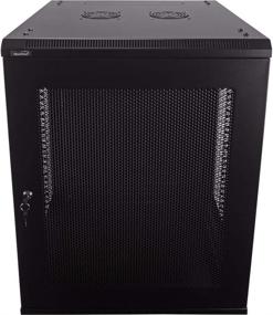img 4 attached to 📥 NavePoint 15U Deluxe IT Wallmount Cabinet Enclosure: 19-Inch Server Network Rack with Locking Perforated Door, 24-Inches Deep Black - Efficient Storage Solution