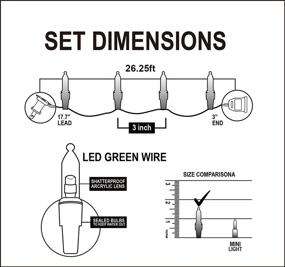 img 1 attached to 🎄 Vibrant 52.5 FT Holiday String Lights Set with 200 Clear LEDs & 2 Sets of 100 LED Lights for Xmas Tree Decorations and Christmas Décor