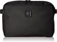 victorinox lexicon 2.0 parcel zip-around toiletry kit: sleek black design, one size - perfect travel companion logo