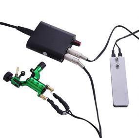 img 3 attached to 🖤 New Star Tattoo Mini Motor Black Tattoo Machine Power Supply Set: Enhanced Mini Tattoo Power Supply with Clip Cord and Stainless Steel Foot Pedal for Superior Permanent Makeup Tattooing