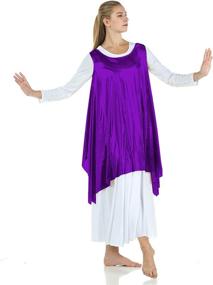 img 4 attached to Danzcue Women's Dance Drapey Tunic Tank Pullover - Celebrate Your Spirit!