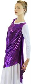 img 3 attached to Danzcue Women's Dance Drapey Tunic Tank Pullover - Celebrate Your Spirit!