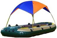 🛶 inflatable kayak awning canopy - waterproof, uv protected 2 person inflatable boat awning top cover with 4 d-shaped buckles for outdoor camping and fishing логотип