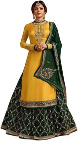 img 4 attached to Pakistani Special Georgette Straight X SMALL 36 Women's Clothing for Dresses