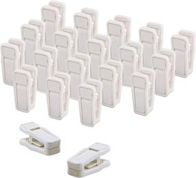 img 4 attached to 👔 ONE250 White 20-Pack Slim-line ABS Plastic Hanger Set with Finger Clips for Velvet Hangers