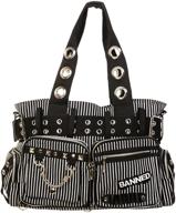 🔒 lost queen striped steampunk handcuff collection: women's handbags, wallets & shoulder bags logo