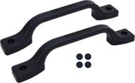 🚪 black plastic grab handle - entry door assist bar for rv, trailer, camper, motor home, cargo trailer, boat - oem replacement by automotive authority logo