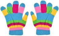 pink striped kids gloves magic girls' accessories and cold weather logo