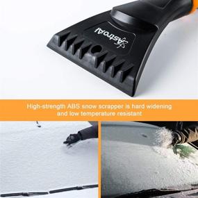 img 1 attached to 🚗 AstroAI 27-Inch Heavy Duty Snow Brush and Ice Scraper with Foam Grip for Cars, Trucks, SUVs - Durable ABS, PVC Bristle Brush