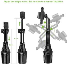 img 1 attached to 📱 Универсальное регулируемое автомобильное держатель для телефона в кубке, подставка для смартфонов, включая Apple Phone 12 Pro Max, 12, 11, XS и XR - совместимо с навигацией Google Map от Cellet