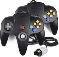 🎮 innext classic wired n64 gamepad джойстик для видеоигровой консоли ultra 64 n64 system - 2 шт (черный) логотип