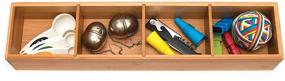 img 3 attached to 🎋 Bamboo Wood 4-Part Drawer Organizer with Removable Dividers by Lipper International, 17-1/2" x 4" x 2-1/2