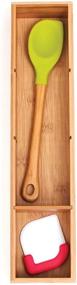 img 1 attached to 🎋 Bamboo Wood 4-Part Drawer Organizer with Removable Dividers by Lipper International, 17-1/2" x 4" x 2-1/2