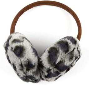 img 4 attached to Funky Junque Womens Knit Leopard Print Beanies and Scarves - Faux Fur Pom & Cuff