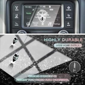 img 1 attached to 🚘 CDEFG Car Screen Protector: Premium Tempered Glass for 2017 Compass 5-Inch Touchscreen - Scratch-Resistant HD Protection for Compass Uconnect Navigation