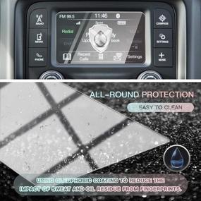 img 3 attached to 🚘 CDEFG Car Screen Protector: Premium Tempered Glass for 2017 Compass 5-Inch Touchscreen - Scratch-Resistant HD Protection for Compass Uconnect Navigation