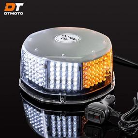 img 4 attached to 🚦 Waterproof Magnetic Roof Top Mount Flashing Strobe Lights for Trucks Golf Cart Tractors Vehicles Cars Forklift - DT MOTO Amber White LED Emergency Beacon Light