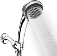 🚿 chrider handheld shower head with hose: high pressure, 7 spray settings, adjustable mount, chrome finish logo