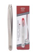 regine switzerland slant tweezer - high-quality handmade eyebrow, facial, and hair remover from switzerland 🔍 - precision etched interior tip for root hair extraction - perfectly aligned tips - durable stainless steel logo