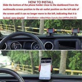 img 2 attached to Держатель телефона CheroCar Jeep: Лучшее крепление для смартфона для Jeep Wrangler JL 2018-2020, Топовый аксессуар для салона.