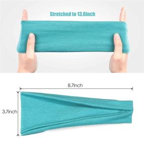 img 1 attached to Stretchy Cotton Headbands for Women, Kuaima Workout Yoga Headband Non Slip Sweat Bands for Sports Running Fitness - Set of 4