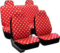 🚗 fh group fb115red114 stylish polka dot high back red full set seat cover: protect and enhance your car seats logo