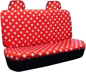 img 1 attached to 🚗 FH Group FB115RED114 Stylish Polka Dot High Back Red Full Set Seat Cover: Protect and Enhance Your Car Seats