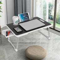 charmdi portable laptop desk: bed tray table for reading, watching movies on bed/couch with handle logo