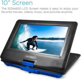 img 3 attached to 📺 Ematic EPD116bu 10-Inch Portable DVD Player with Headphones and Car-Headrest Mount