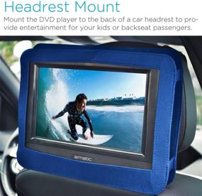 img 1 attached to 📺 Ematic EPD116bu 10-Inch Portable DVD Player with Headphones and Car-Headrest Mount