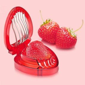 img 3 attached to 🍓 FireKylin Strawberry Huller Stem Remover and Slicer Set - Perfect Kitchen Tool for Effortless Berry Stem Removal and Precise Slicing - Includes 2PCS Gadgets for DIY Platters and Fruit Plates