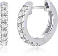 💎 jewlpire huggie hoop earrings 15mm - 18k gold plated cz diamond cut huggies: hypoallergenic, cartilage stud jewelry gift for women and girls logo
