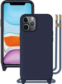 img 4 attached to 📱 SWITCHEASY iPhone 12 / iPhone 12 Pro Case - Play, Liquid Silicone Case with Crossbody Lanyard, Adjustable Neck Strap, Full-Body Shockproof Protection, Camera Cover - Blue