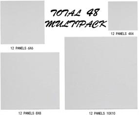 img 2 attached to 🎨 Multi-Pack of Madisi Painting Canvas Panels - 4x4, 6x6, 8x8, 10x10 (12 Units Each) - Set of 48 Panels