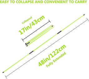 img 2 attached to 🏌️ Asyxstar Golf Alignment Sticks - Golf Alignment Aid with 48" Golf Alignment Rods 2 Pack for Aiming, Putting, Full Swing Trainer, Posture Corrector Golf Training Aid - Clear Tube Case Included