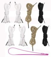 8-piece set of 53-inch 5mm diameter drawstring replacement cords with easy threader - ideal for running shorts, sweatpants, pants, jackets, coats, swim trunks, shoe laces, and tote bags - penta angel logo