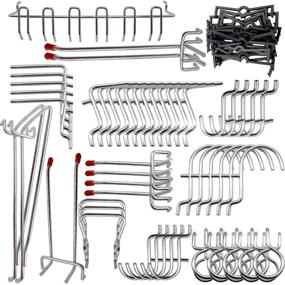 img 2 attached to 🔌 Efficient Pegboard Hooks for Easy Organization: Calax Pegboard Hooks Assortment