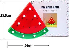 img 3 attached to GUOCHENG Decor Light - LED Watermelon Marquee Light Night Lamp for Kids Bedroom, Battery Operated Nursery Table Lamp, Children's Lighting Decor - Ideal Birthday & Christmas Gifts (Red Watermelon)