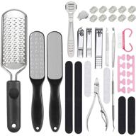 🦶 stainless steel professional foot file pedicure tool kit – 20in1 colossal foot rasp for removing hard, cracked, dead skin cells – dreamster foot care kit with callus remover, foot corn remover, and nail file logo